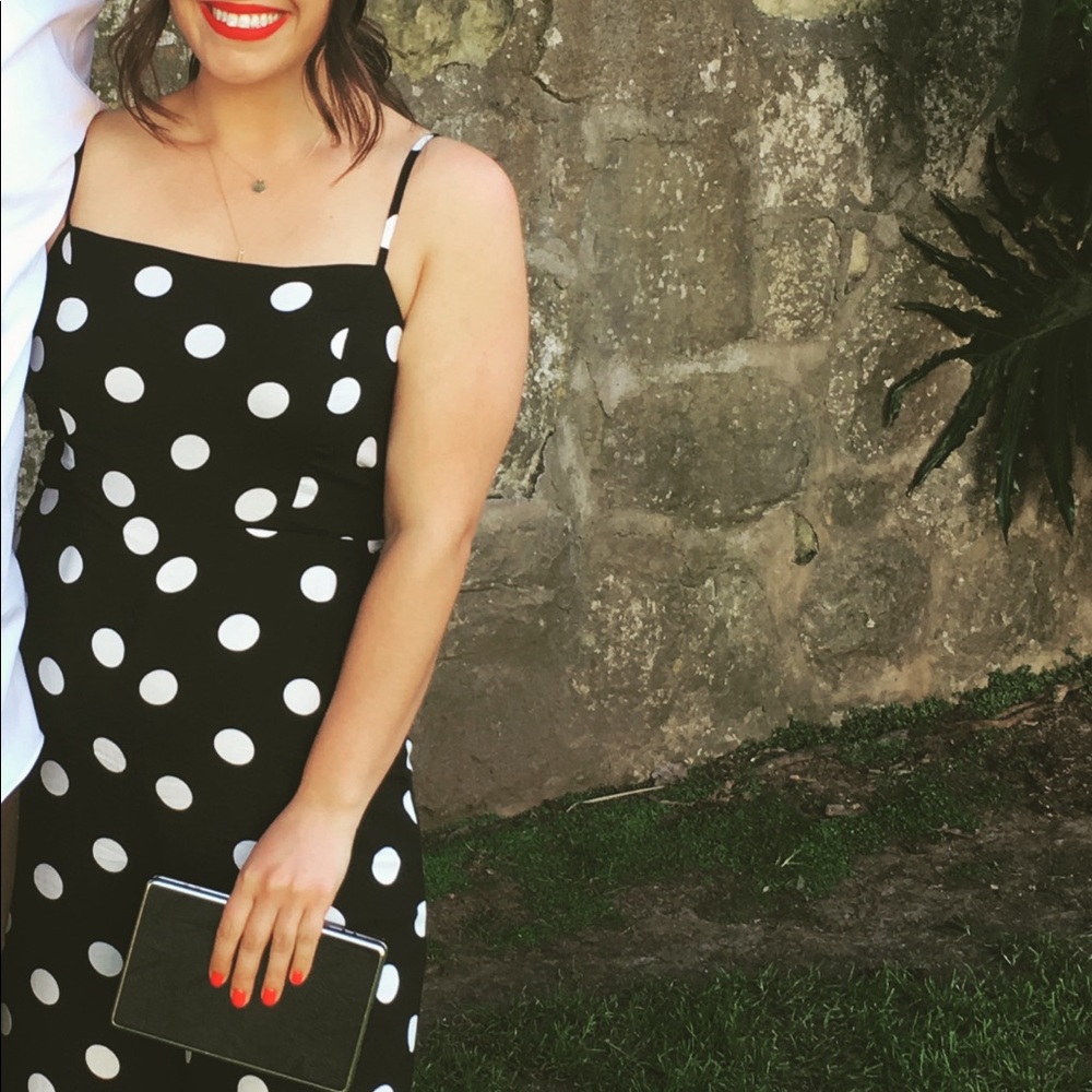 Black and White Polka Dot Jumpsuit